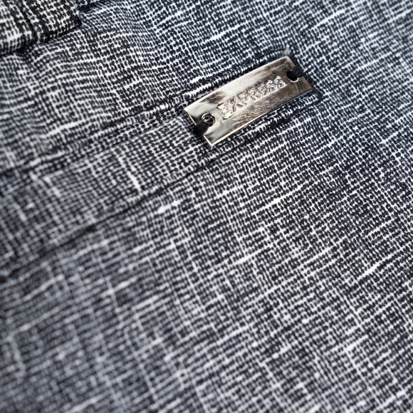 EXPRESS black grey twill capri crop pants size 8 - Picture 4 of 9